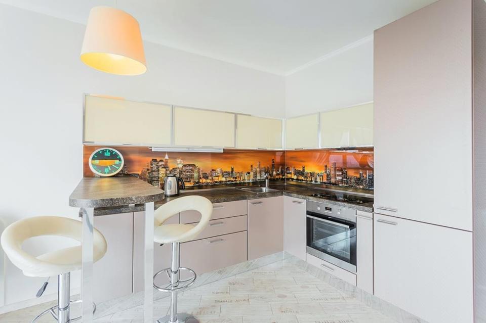 Панорамный Вид 15 Этаж. Набережная Днепра Kiew Exterior foto